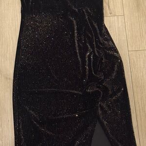 Elegant Black Glitter Dress